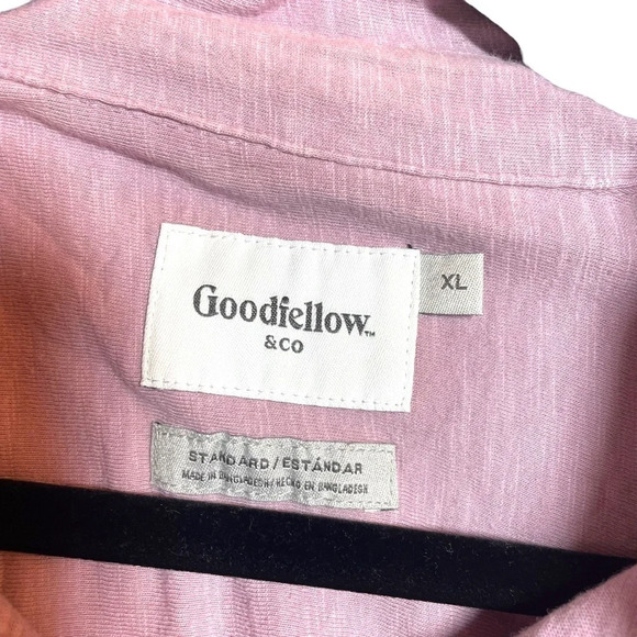 NWT Goodfellow & Co Men’s Short Sleeve Casual Button-Down in Orchid Size XL - Picture 6 of 13